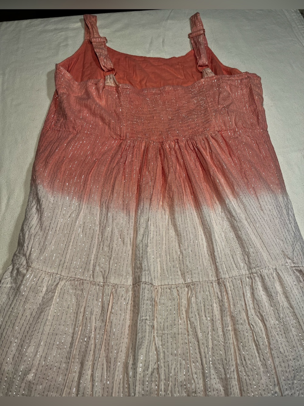 Sleeveless Pink to White Ombre Maxi Dress Size XXL - Picture 8 of 9